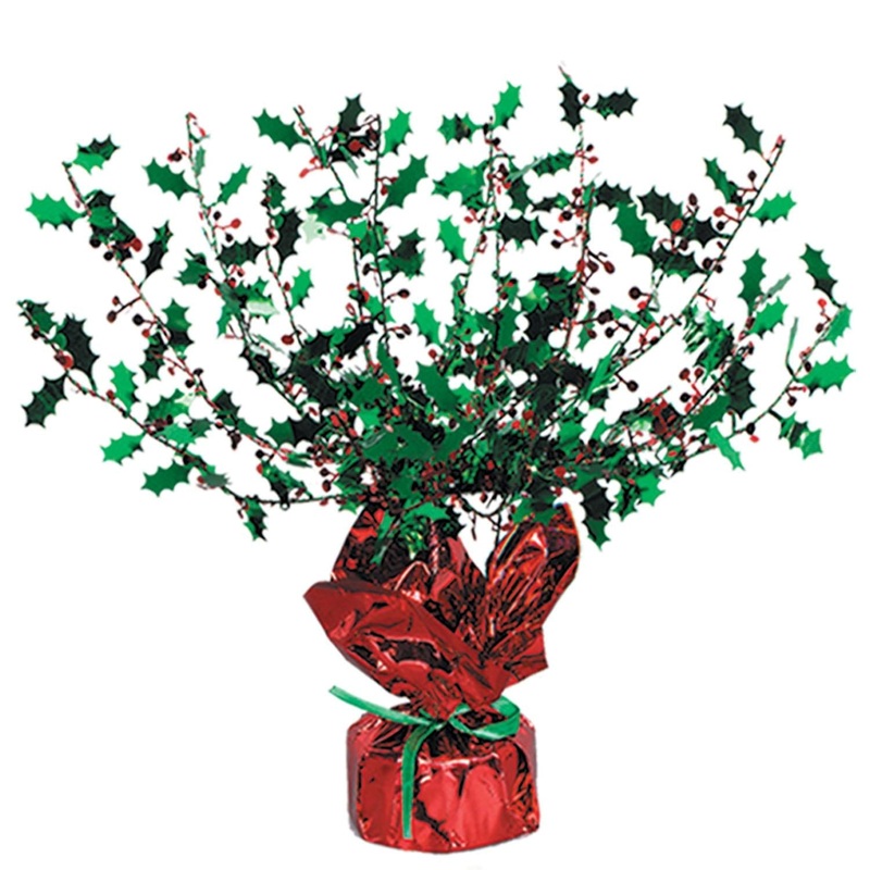12 Pack Bulk Christmas Holly/Berry Centerpiece