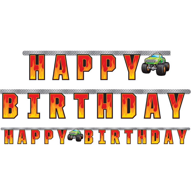 12 pc Bulk Monster Truck Banners