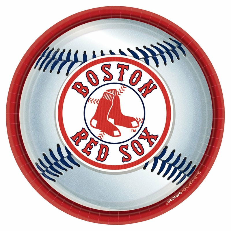 Boston Red Sox Round Plates, 9″