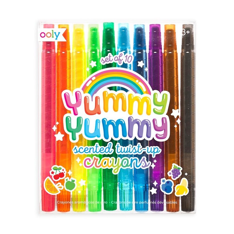 Yummy Yummy Scented Twist-Up Crayons – Set of 10