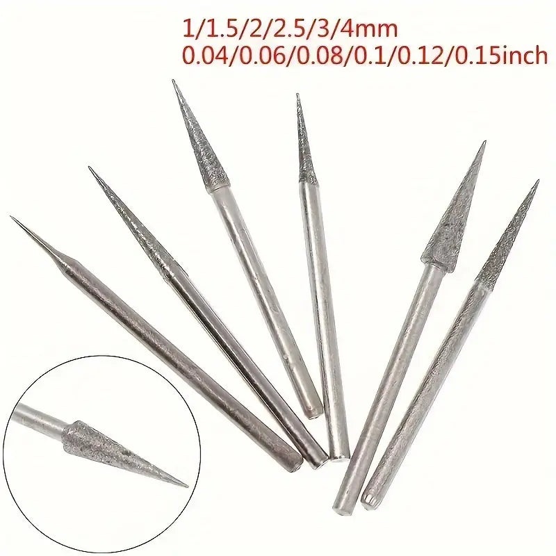 6pcs Diamond Grinding Head Set – High Precision Needle Bits Rotatable, Durable Engraving Tools