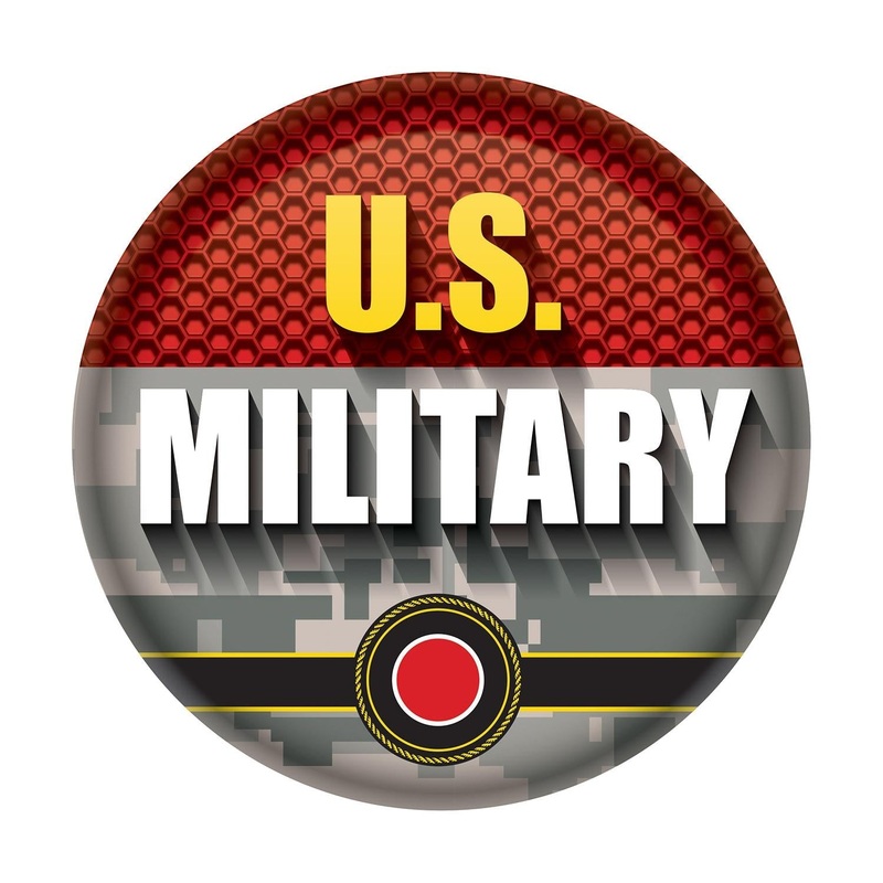 6 Pack Bulk U.S. Military Button- Marines