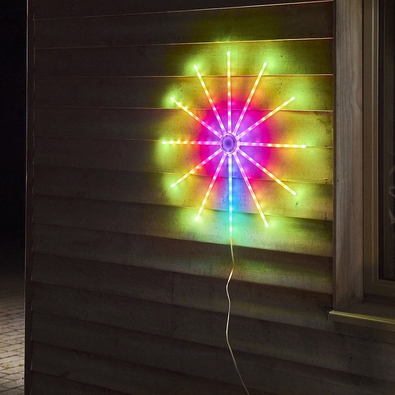 Multicolour LED Firework Wall-mounted Silhouette (H) 595mm