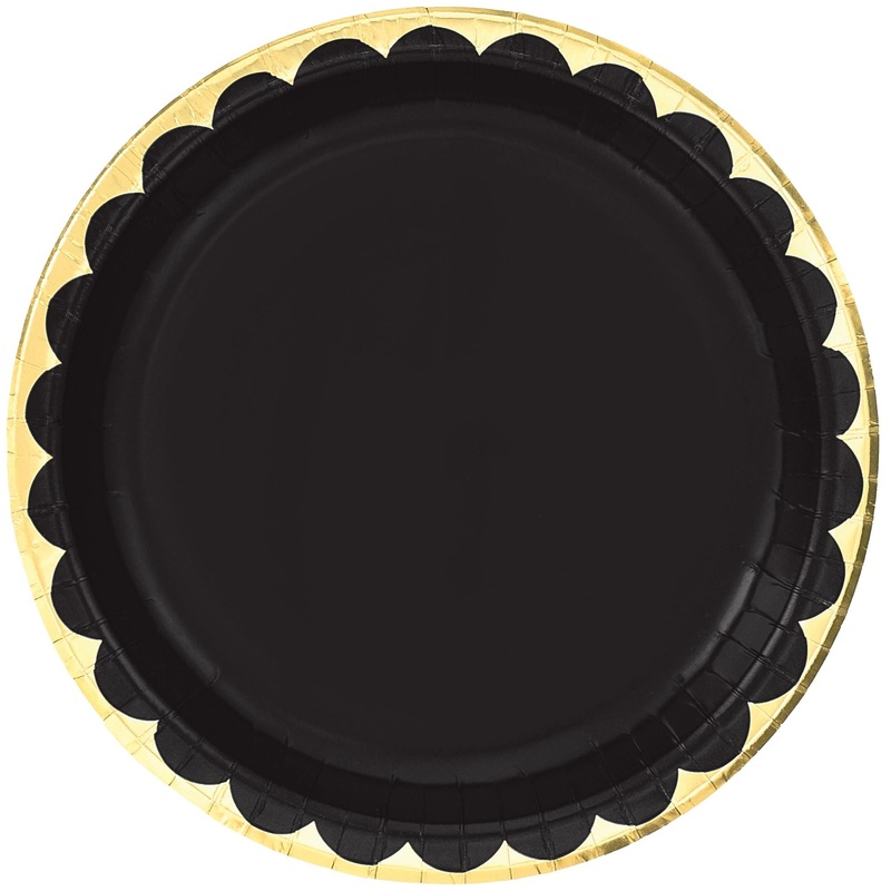 10″ Metallic Paper Plate – Jet Black