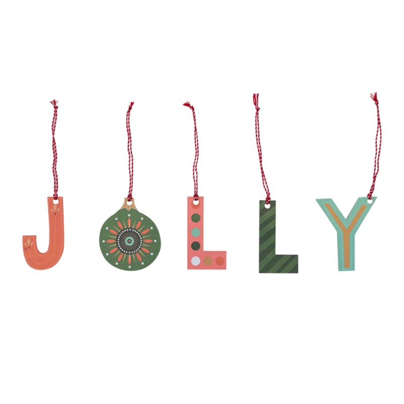 “Jolly” Ornament Set