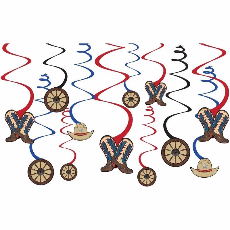 Western Value Pack Swirl Decorations