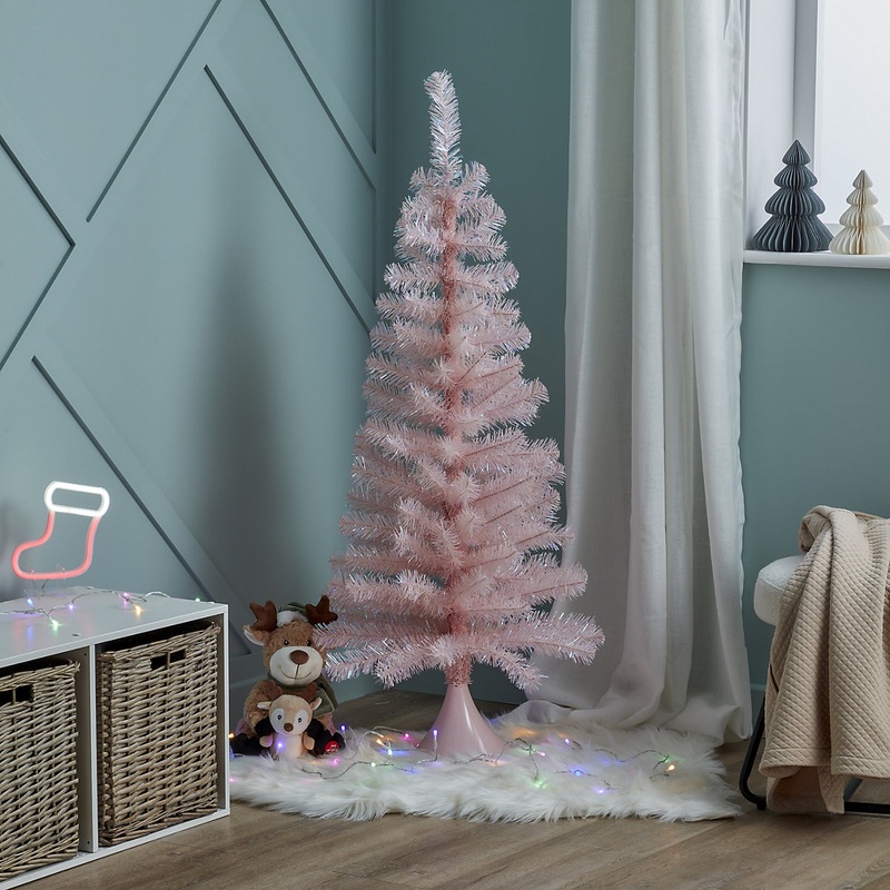 4ft Orelle Wrapped Full Artificial Christmas tree – Pink