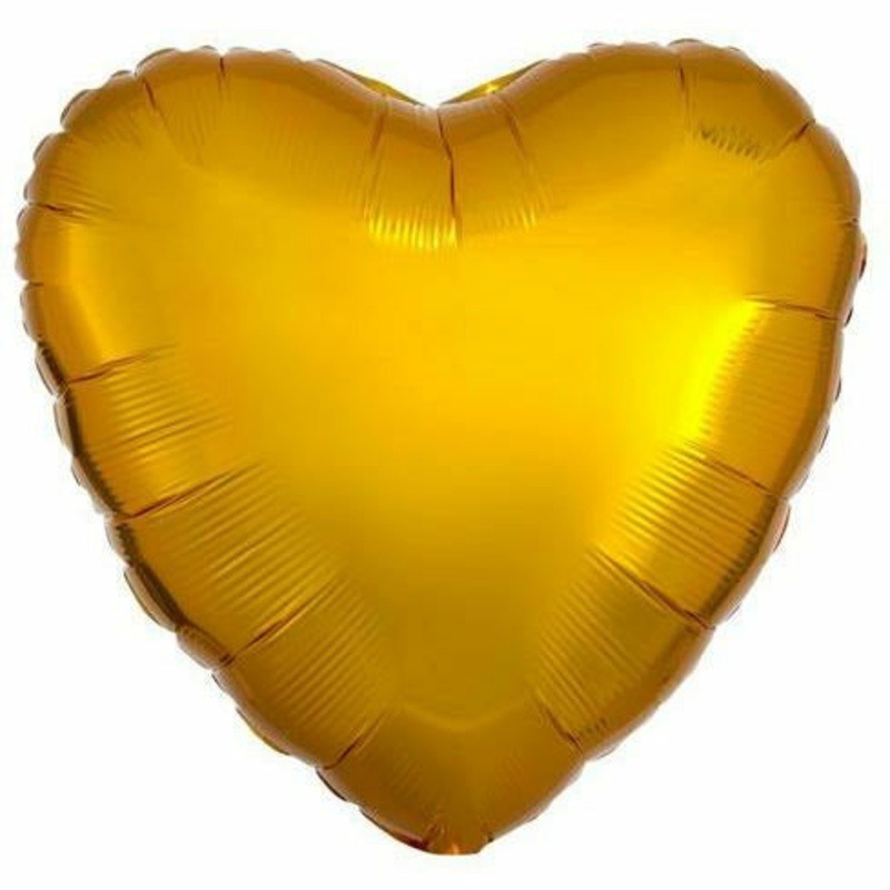 047 17″ Gold Metallic Heart Foil