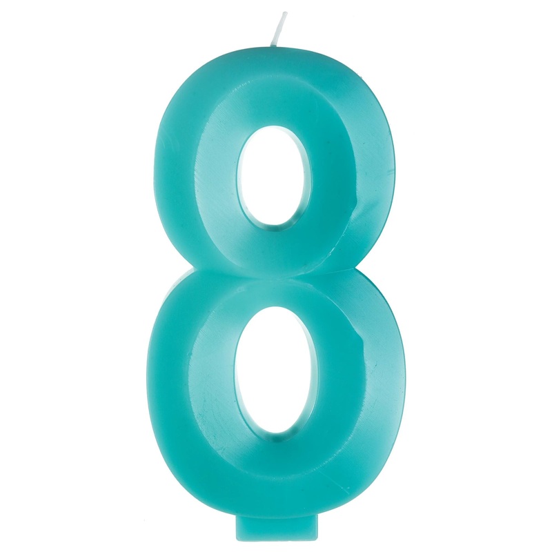 #8 Facet Candle – Aqua