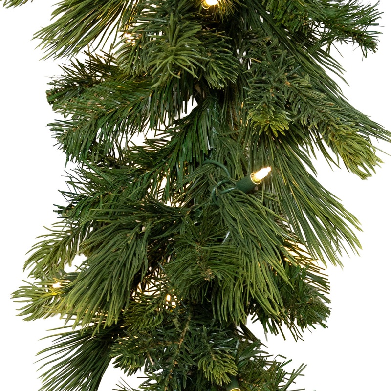 9’X12″ Scotch Pine Garland – Clear LED