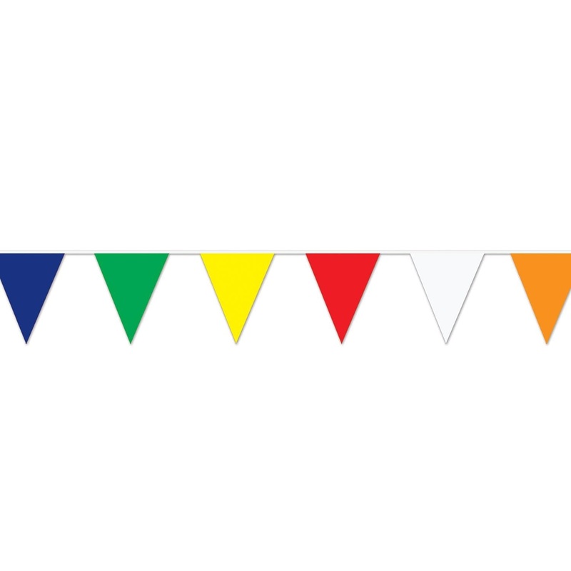 12 Pack Bulk 120 ft. Multi-Color Party Pennant Banner