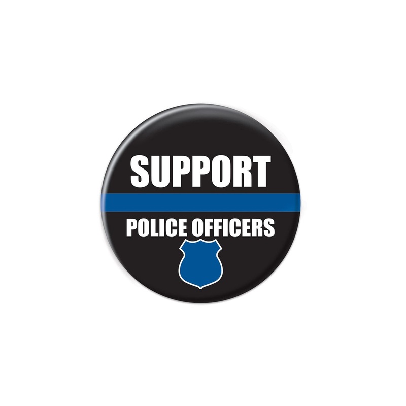 6 Pack Bulk Support Police Officers Button