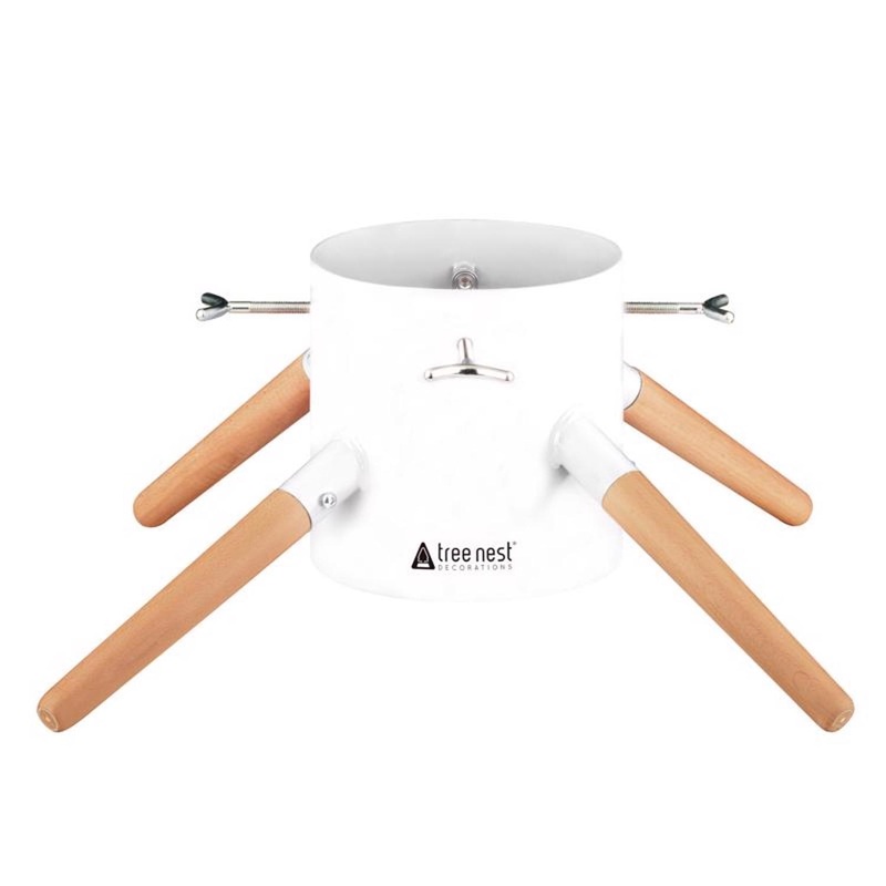 Tree Nest Metal/Wood Real Christmas Tree Stand 10 ft.