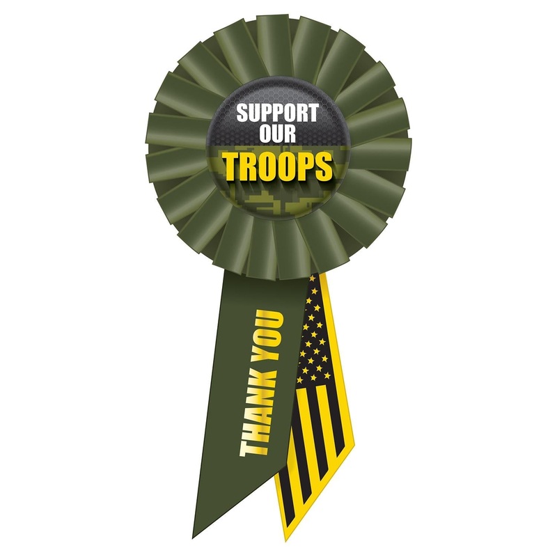 6 Pack Bulk Support Our Troops Rosette- Army