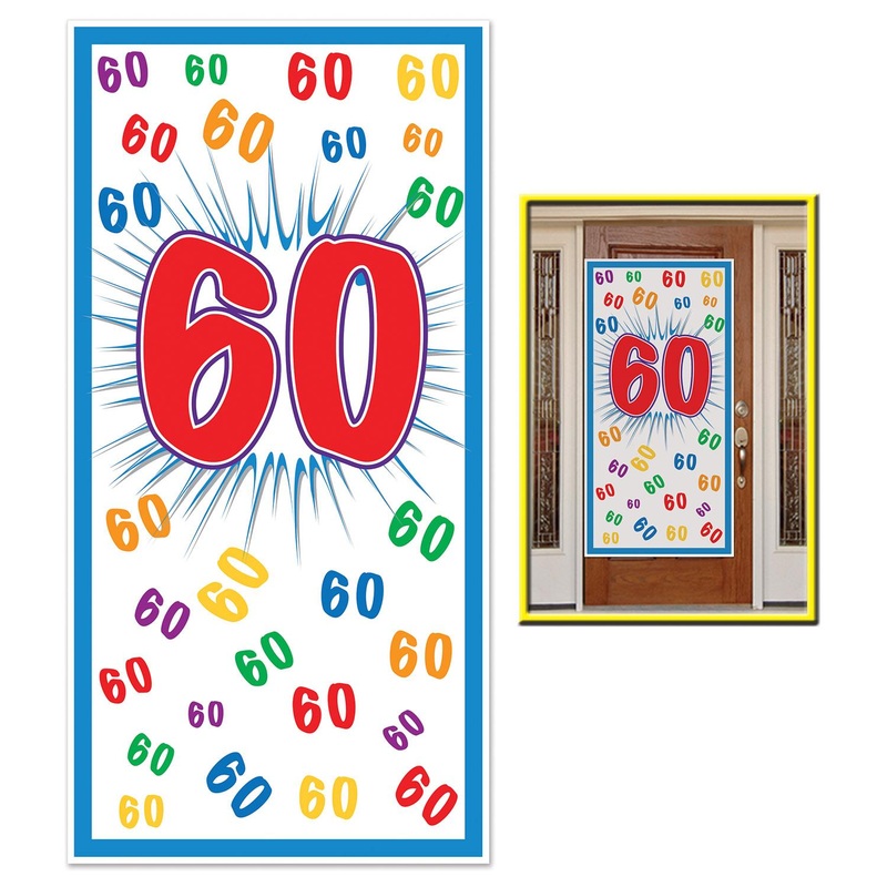 12 Pack Bulk 60th Birthday Party Door Cover