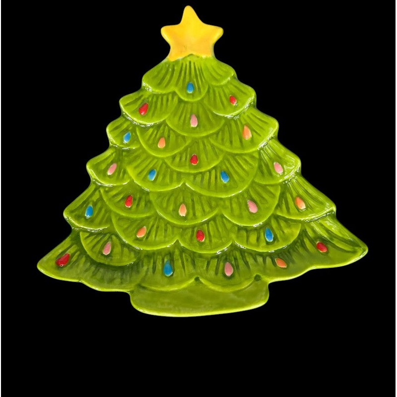 Vintage Christmas Tree Plate