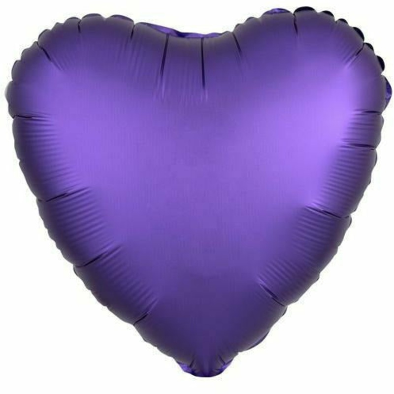 031 17″ Purple Royale Heart Foil
