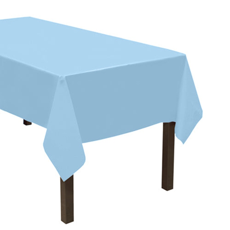 54 x 108 RECTANGULAR TABLE COVERS  LIGHT BLUE