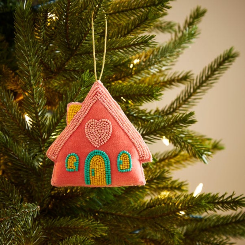 Beaded House Hanging Decoration