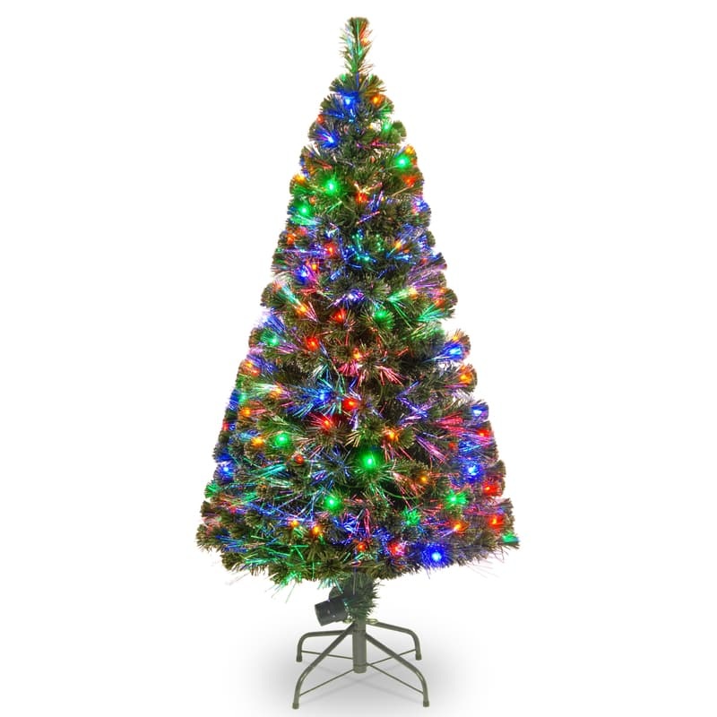 National Tree Company 5 ft. Full LED 150 ct Evergreen Color Changing Fiber Optic Tree