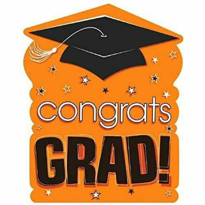 Yellow and Black Congrats Grad cutout