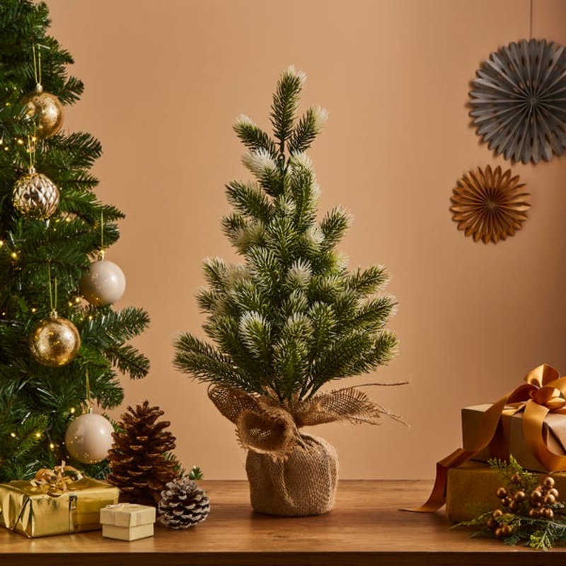 50cm Two-Tone Christmas Tree in Jute Base