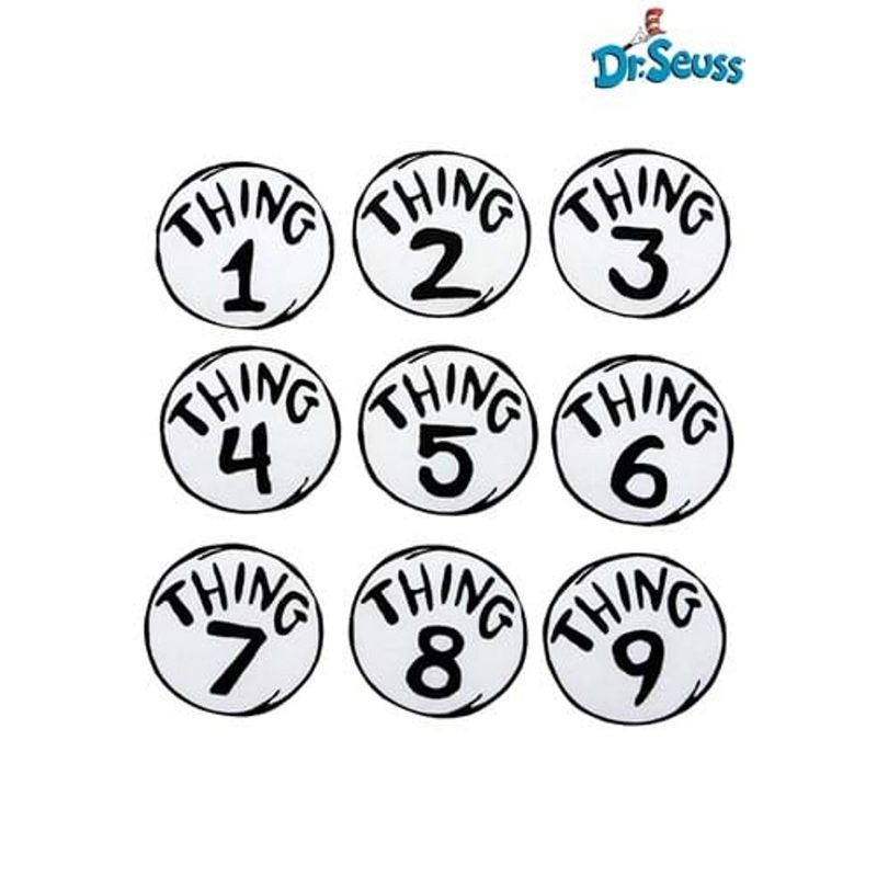 Dr. Seuss Thing 1-9 Patches Set