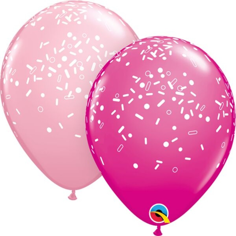 Sprinkles & Dots Pink Assortment Latex Balloon 1ct, 11″
