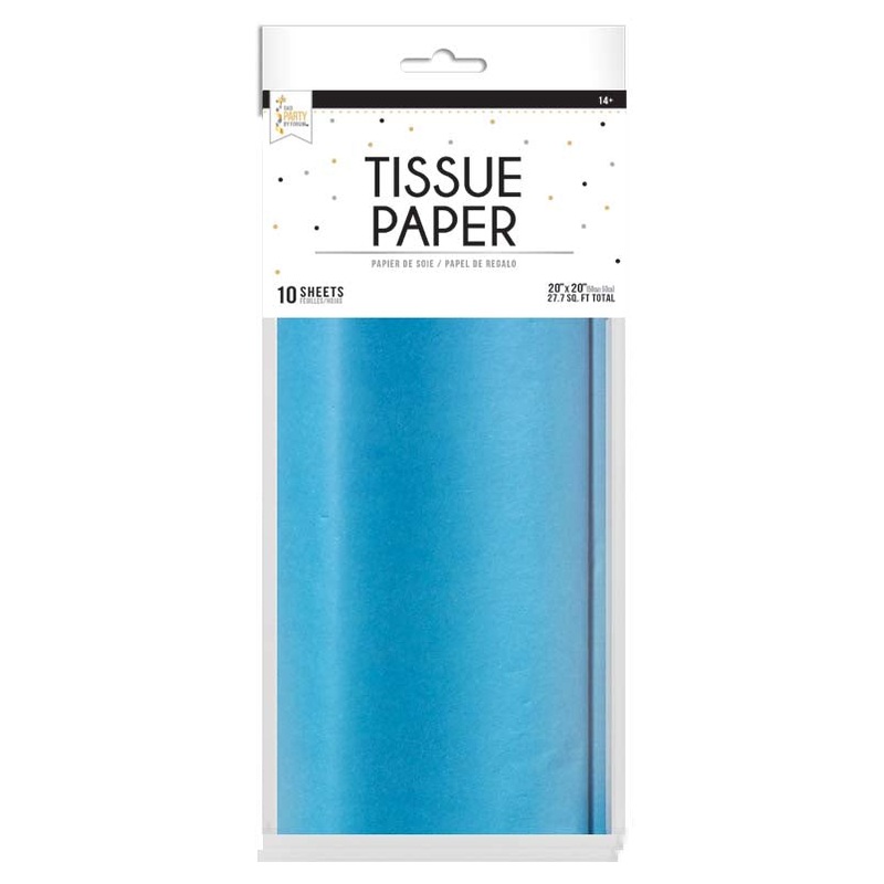Tissue 10 Pack-20inX20in-Turquoise