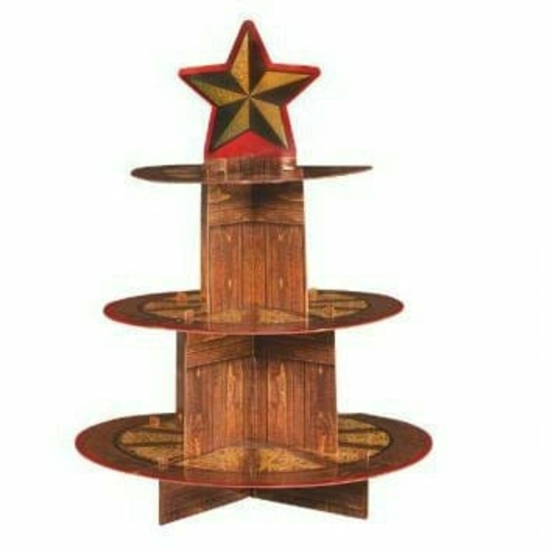 Western ‘Yeehaw’ 3-Tiered Cupcake Stand