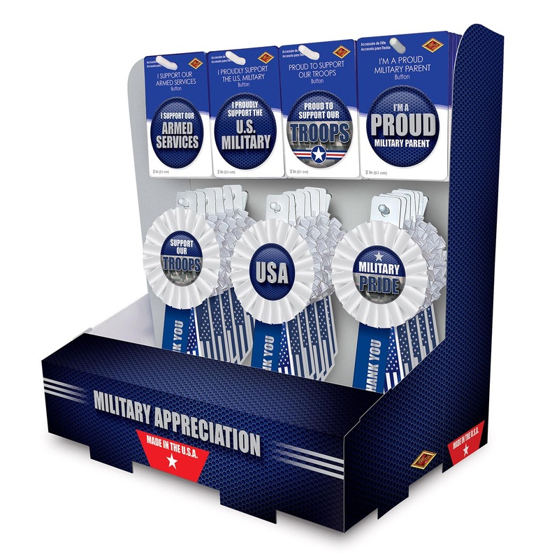 Bulk 54 Piece Air Force Military Appreciation Counter Display