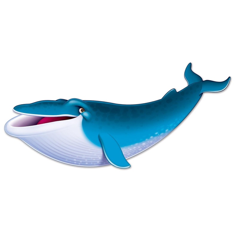 12 Pack Beistle Blue Whale Party Cutout