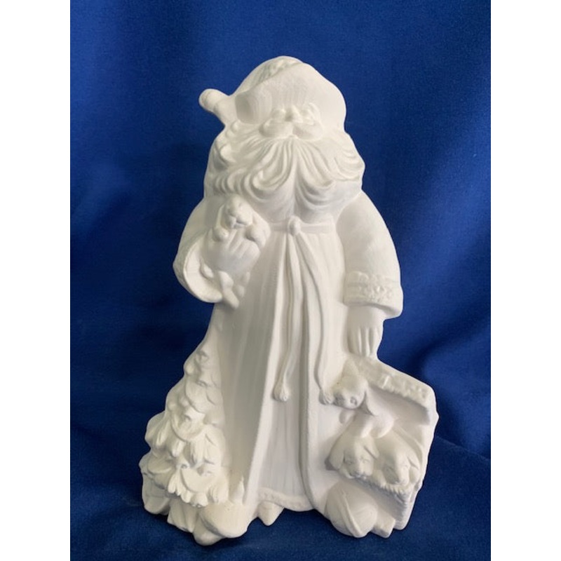 Antique Santa with Puppies