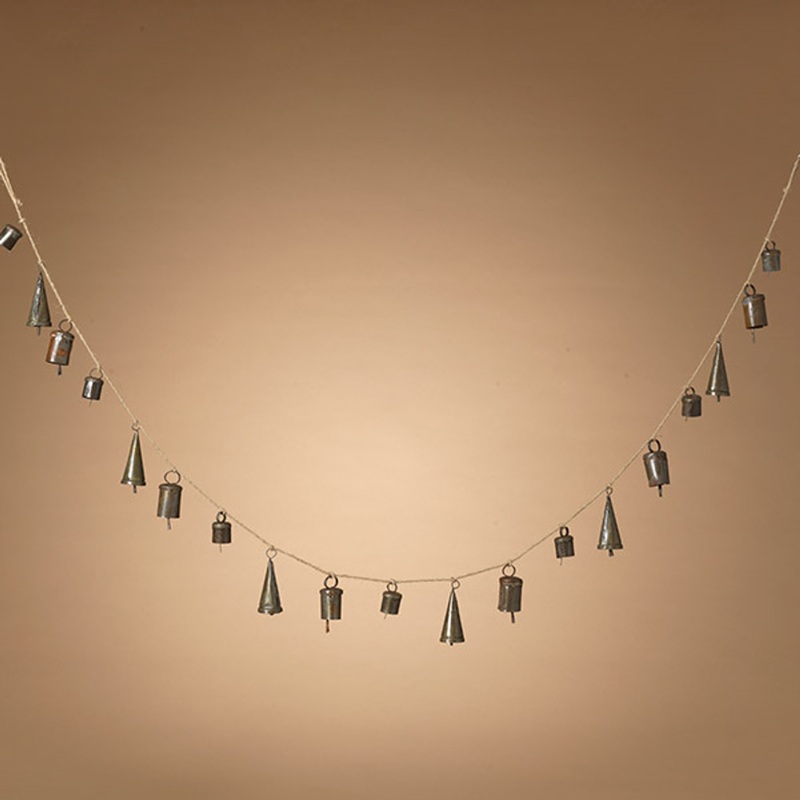Holiday Metal Bell Garland 5′