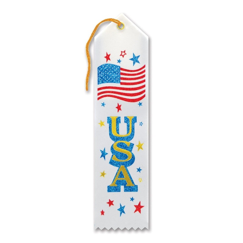 6 Pack Bulk USA Award Ribbon