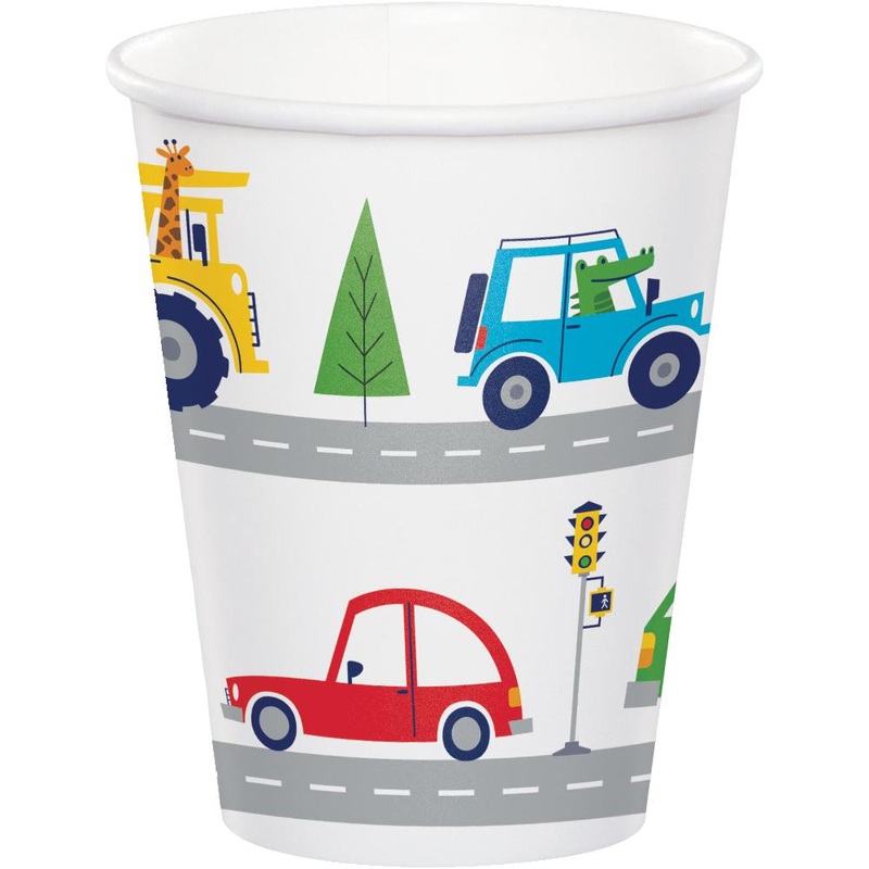 Transportation Time Hot/Cold Cup 9Oz (8/Pkg)
