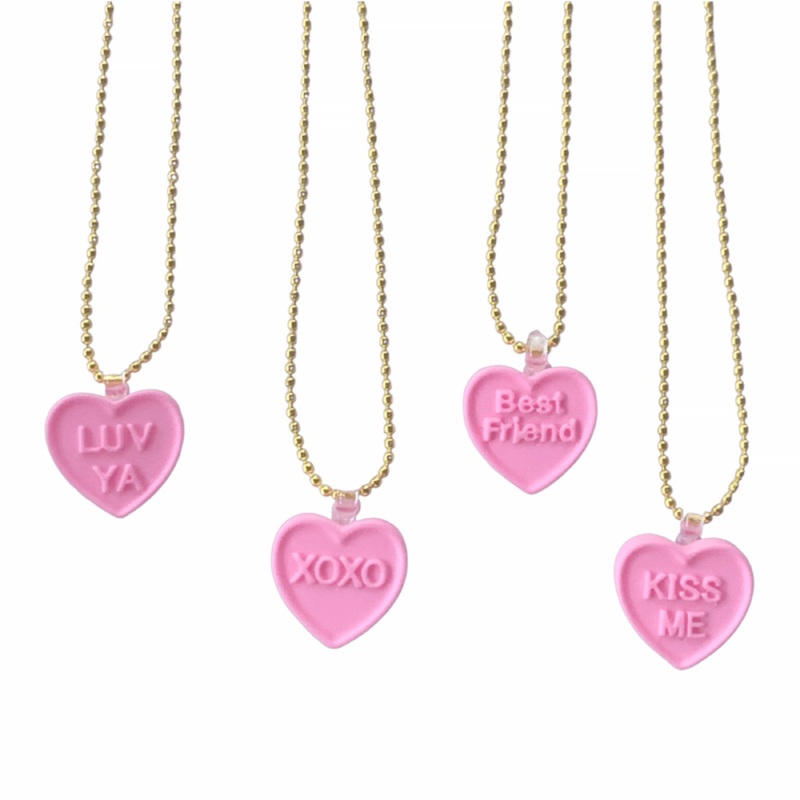 Pink Candy Heart Necklace – 5 Style Options