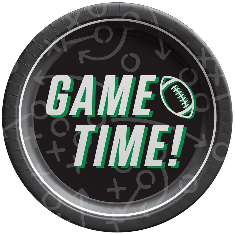 Ready Set Football 6 3/4″ Round Plates