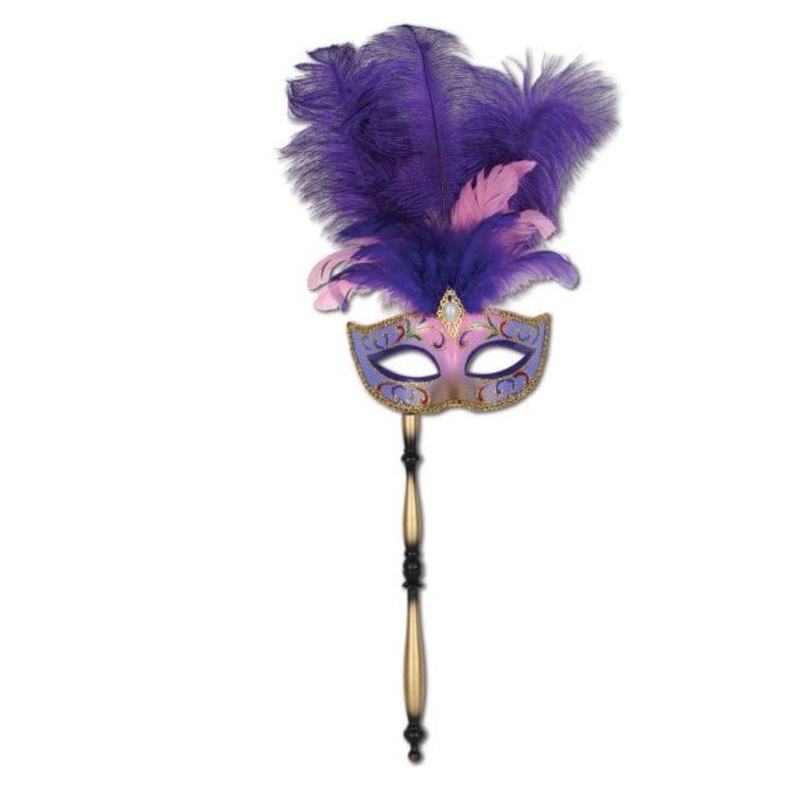 Purple Costume Mask w/Stick