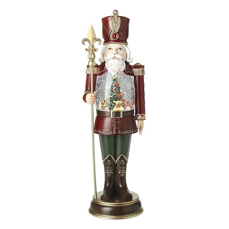 Spinning LED Nutcracker Snowglobe