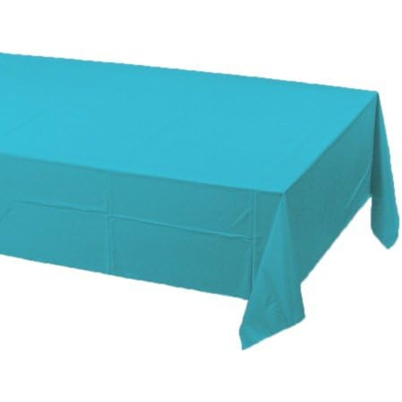 Tissue/Poly Table Cover, 54″ x 108″, Bermuda Blue