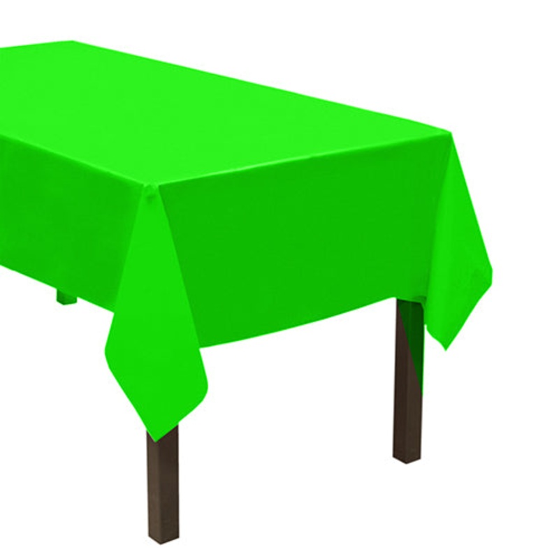 54 x 108 RECTANGULAR TABLE COVERS  NEON GREEN