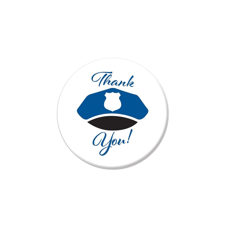 6 Pack Bulk Thank You! Law Enforcement Button- Hat