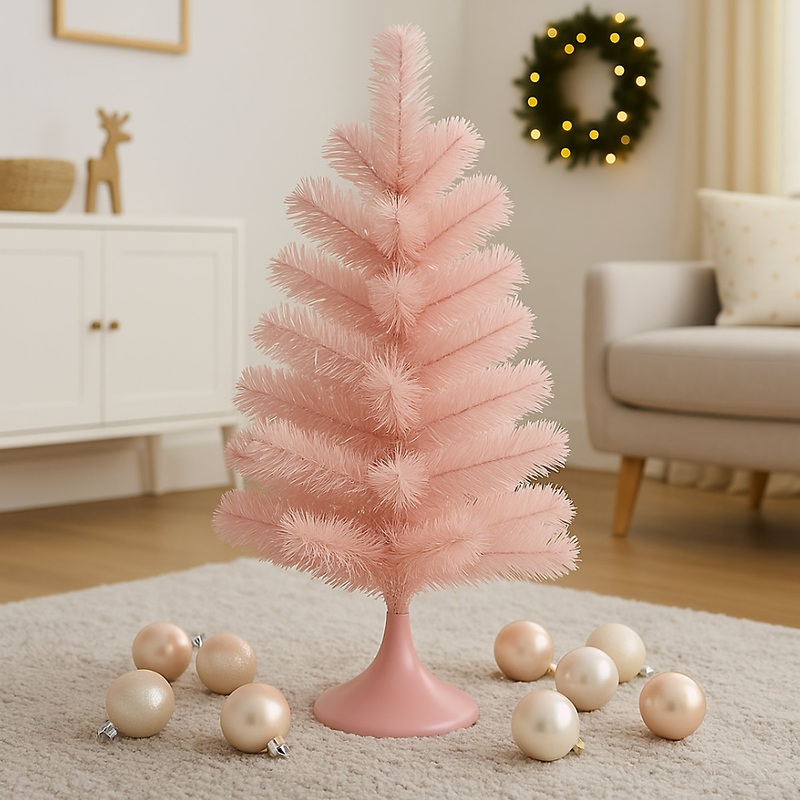 2ft Orelle Table top Full Artificial Christmas tree – Pink