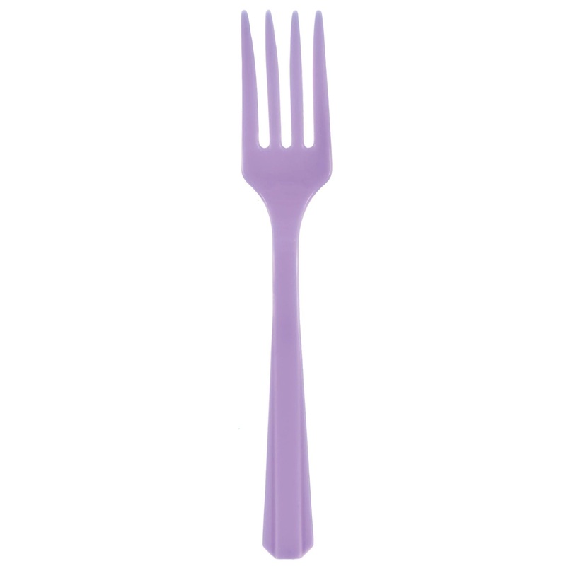 Value Reusable Plastic Forks, Mid Ct. – Lavender