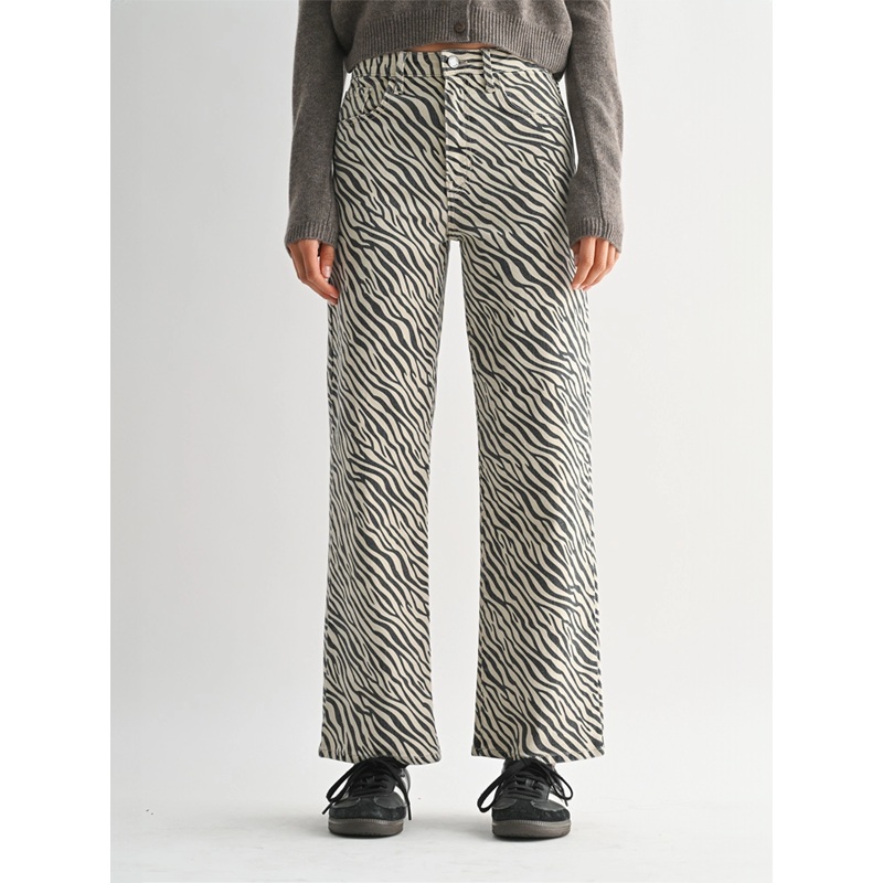 High Rise Vintage Straight Jean: Zebra