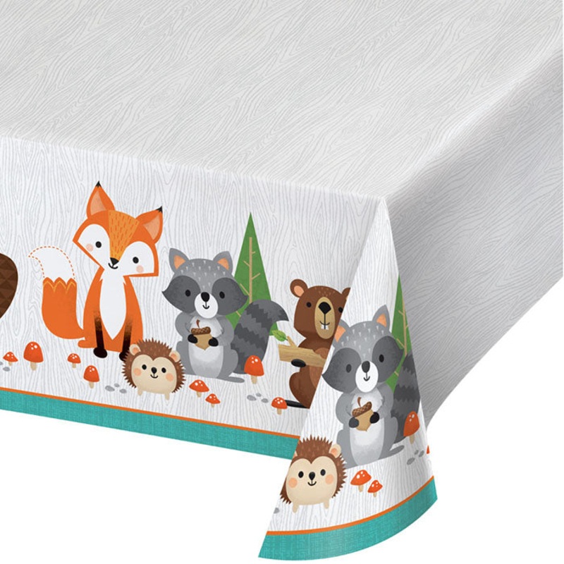 Wild One Woodland Plastic Table Cover