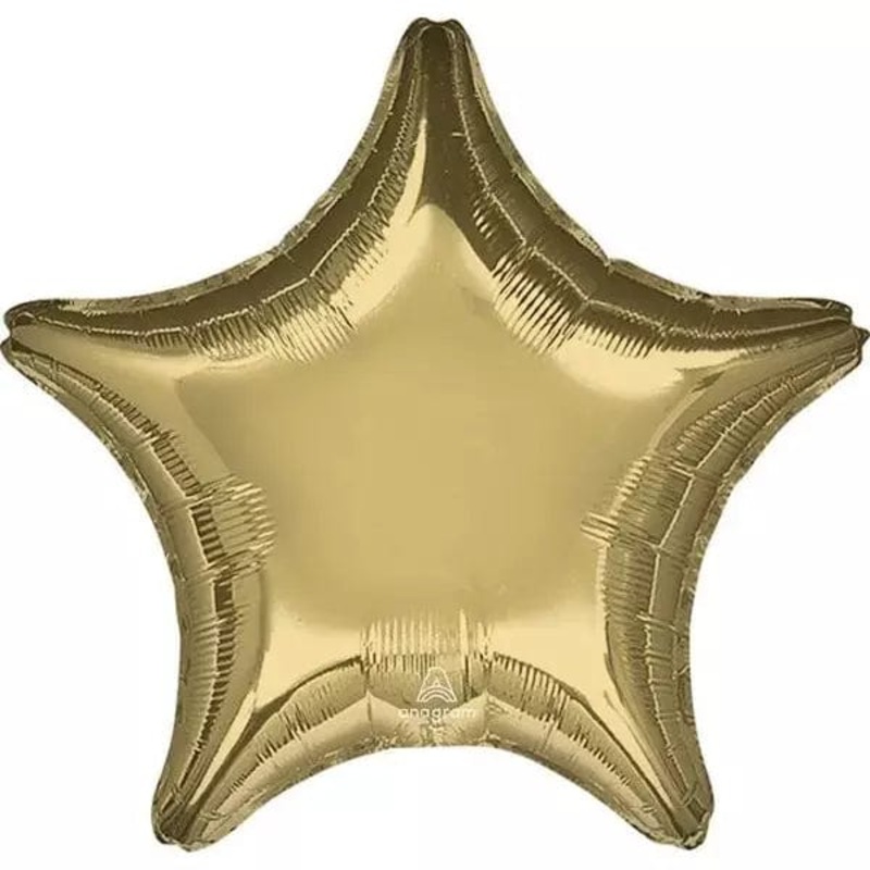 023  18″ White Gold Star Foil