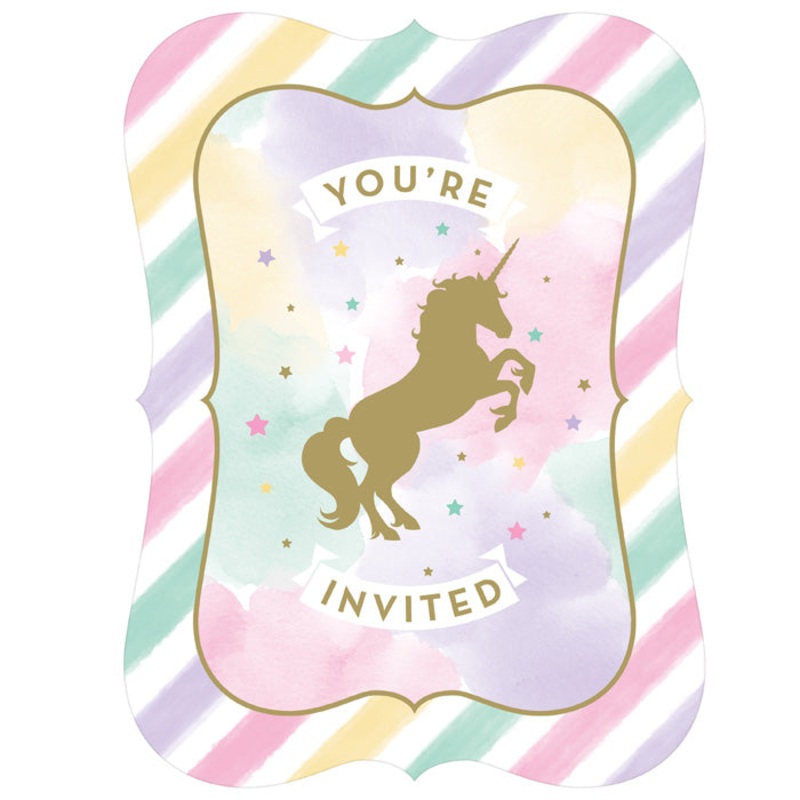 Unicorn Sparkle Invitation Postcard (8/Pkg)