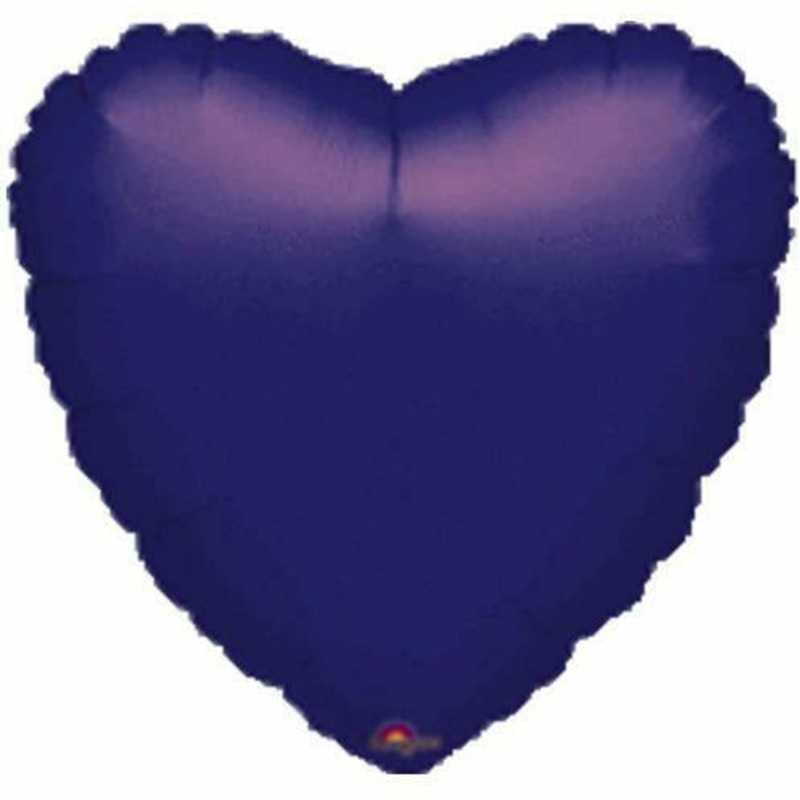 041 17″ Purple Metallic Heart Foil